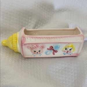 Kitsch Anthropomorphic Faces - Japan 1950s MCM Nursery Planter Like New